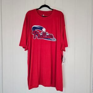 Philadelphia Phillies Genuine Performance Tee NWT Short Sleeve T Shirt Size 4XL